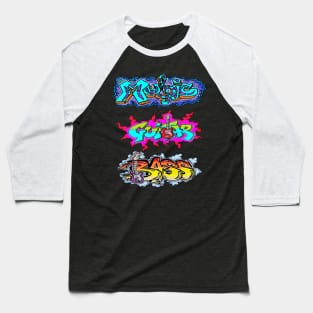 Music,guitar and Bass Graffiti urban art by LowEndGraphics Baseball T-Shirt